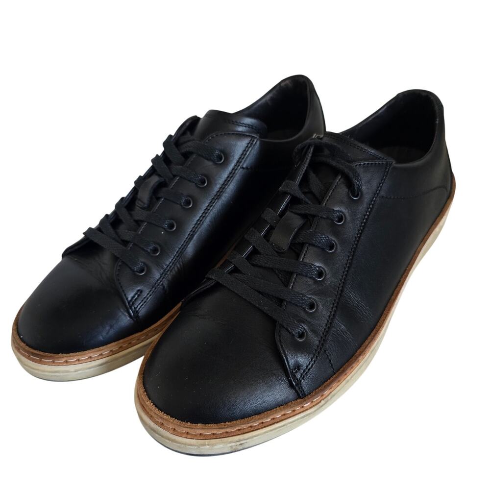 To Boot New York Adam Derrick Leather Sneaker Mens 7.5 Black Made in Italy